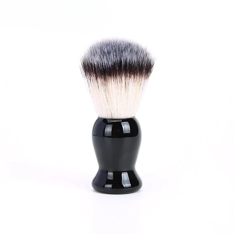 Grooming Men'S Hair - แปรงโกนหนวด 1 ชิ้น, ด้ามไม้, ขนแปรงสำหรับช่างตัดผม, แปรงสำหรับทำฟองสบู่โกนหนวด,