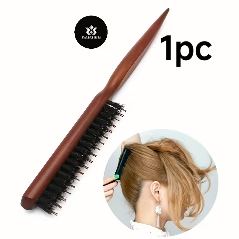 Grooming Men'S Hair - หวีป้องกันไฟฟ้าสถิต 1 ชิ้น พร้อมด้ามจับไม้ หวีจัดแต่งทรงผมและสางผมสำหรับผู้ชายและผู้หญิง ใช้สำหรับการดูแลเส้นผมในชีวิตประจำวัน