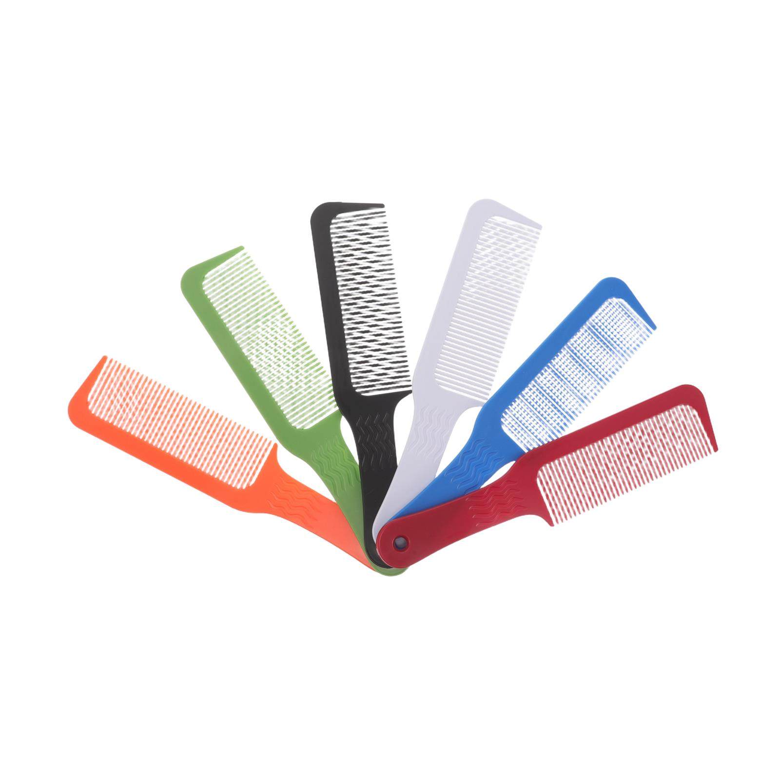 Grooming Men'S Hair - หวีตัดผม 6 ชิ้น ระยะห่างปานกลาง อุปกรณ์จัดแต่งทรงผมสำหรับช่างตัดผมมืออาชีพในร้านเสริมสวย วัสดุ