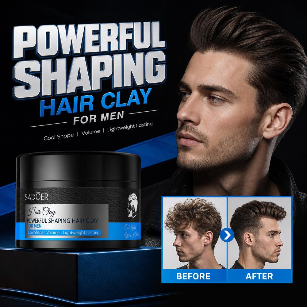 Grooming Men'S Hair - ดินเหนียวจัดแต่งทรงผมเนื้อแมท ติดทนนาน ไม่เหนียวเหนอะหนะ แว็กซ์โพเมด ครีมจัดแต่งทรงผมสำหรับผู้ชาย ใช้ได้ทุกวัน