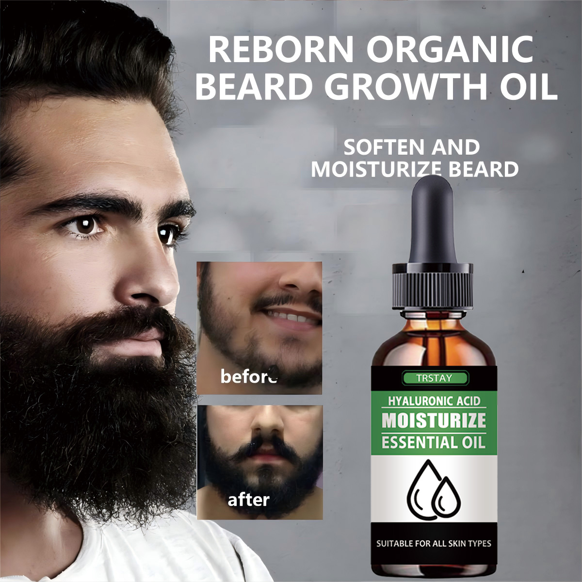 Men'S Grooming Facial - 100% ธรรมชาติเร่งผมบนใบหน้า Grow Beard Essential Oil