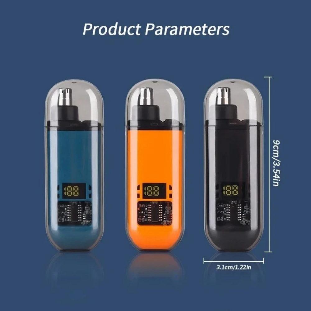 Men'S Grooming Facial - เครื่องตัดขนจมูกและขนหูไฟฟ้าขนาดเล็กพกพาสะดวก ชาร์จเร็วด้วย USB-C สำหรับผู้ชาย ใช้กำจัดขนบนใบหน้าและตกแต่งขน