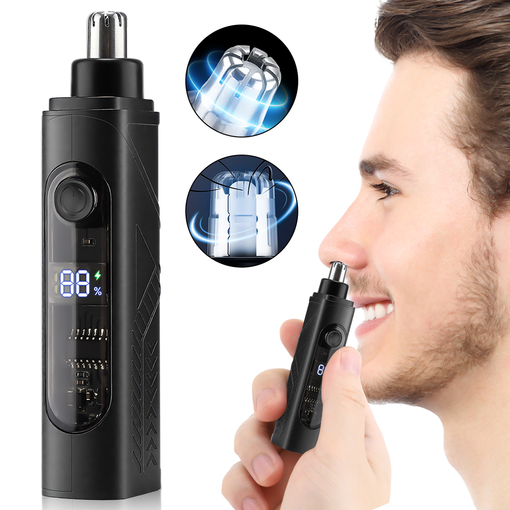 Men'S Grooming Facial - เครื่องตัดขนจมูกแบบชาร์จไฟได้และเครื่องกำจัดขนบนใบหน้าสำหรับผู้ชาย เครื่องโกนขนจมูกเพื่อการกำจัดขนในจมูก - เครื่องมือดูแลขนแบบพกพาสำหรับ