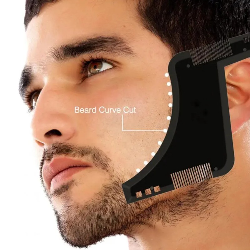 Men'S Grooming Facial - หวีจัดแต่งทรงหนวดเคราสำหรับผู้ชาย 1 ชิ้น น้ำหนักเบา ยืดหยุ่น อุปกรณ์จัดแต่งทรงผมและหนวดเคราแบบครบวงจรสำหรับผู้ชาย