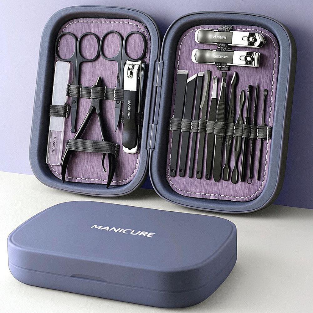 Nail Care Kit Mens - ชุดกรรไกรตัดเล็บมืออาชีพ สแตนเลส สำหรับเล็บเท้าหนา ชุดอุปกรณ์ดูแลเล็บ พร้อมกล่องเก็บ สำหรับพกพา