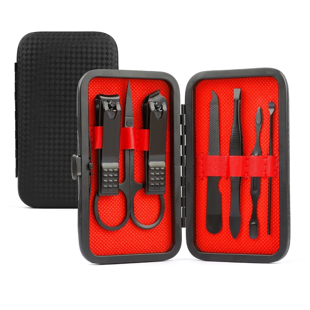 Nail Care Kit Mens - ชุดทำเล็บ 8-in-1 สำหรับผู้ชาย: อุปกรณ์ดูแลเล็บสแตนเลส เหมาะสำหรับการดูแลเล็บมือและเล็บเท้า