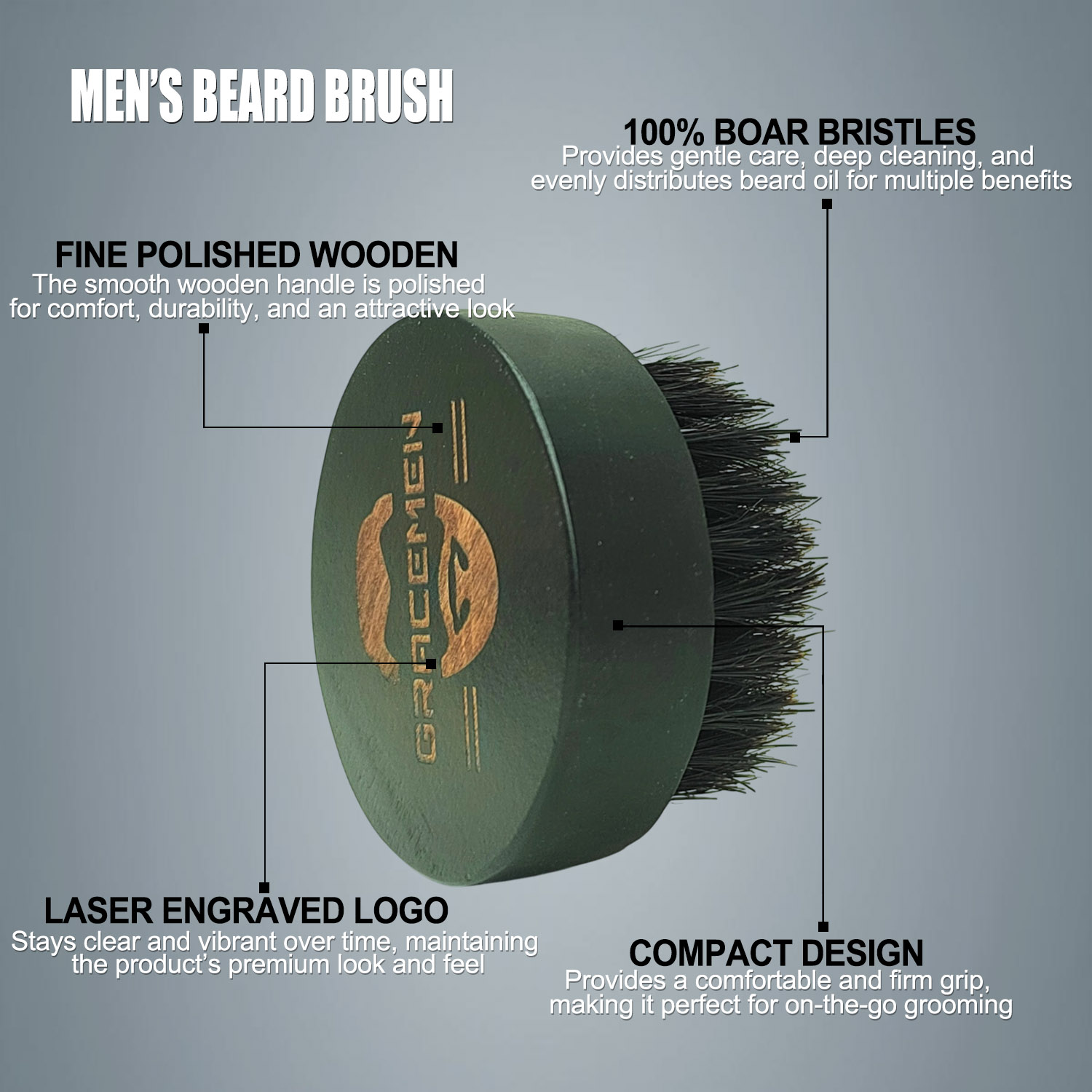 แปรงเคราทรงกลมสำหรับผู้ชาย – ข - Men'S Grooming Facial บทวิจารณ์และราคา