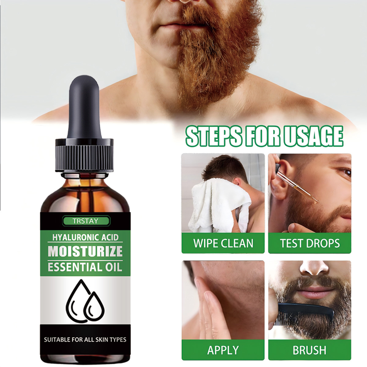 100% ธรรมชาติเร่งผมบนใบหน้า Gr - Men'S Grooming Facial บทวิจารณ์และราคา