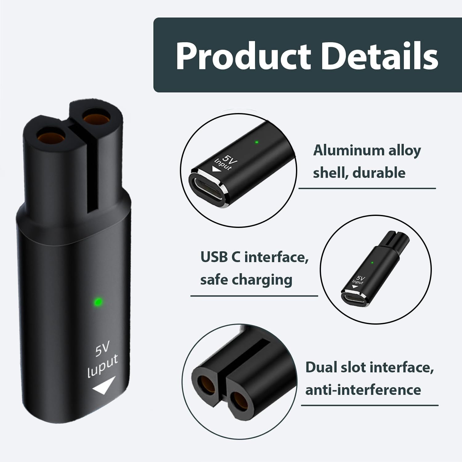 อะแดปเตอร์ชาร์จ USB Type C 5V  - Grooming Men'S Hair บทวิจารณ์และราคา
